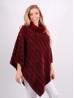 Soft Faux Fur Poncho W/ Weave Pattern 